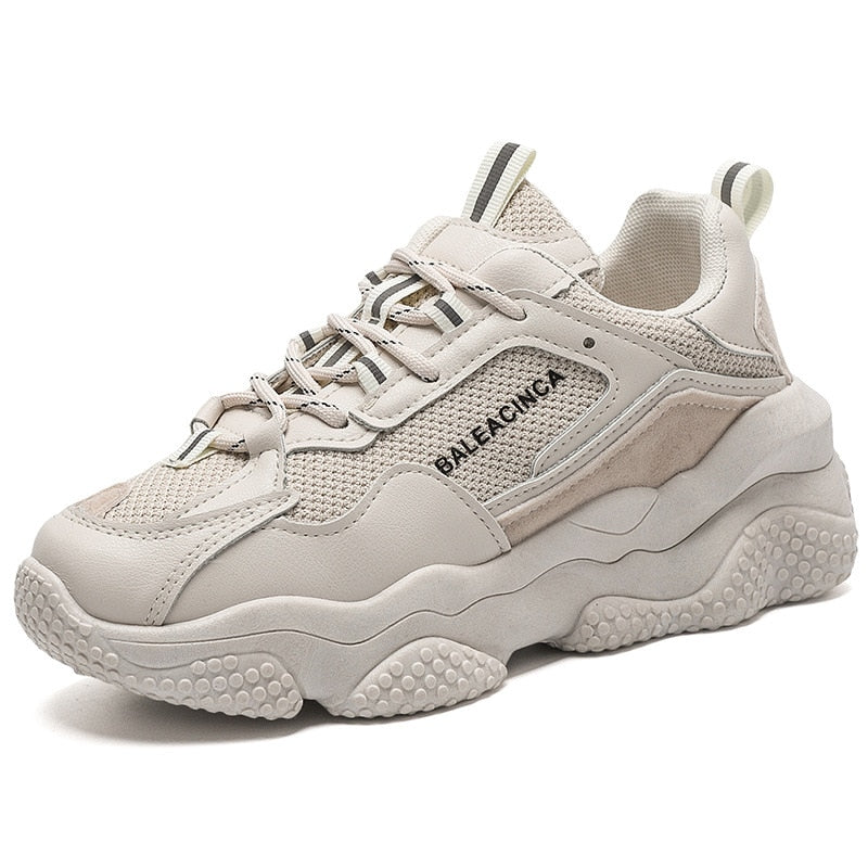 Eco-Friendly Women's Platform Sneakers - Bold Style with Sustainable Heart