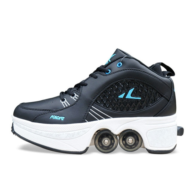 Unisex Walk+Skates - Versatile Sneakers with Deformable Wheels