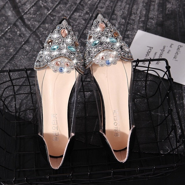 Vangull Eco Chic Crystal Flats - Sustainable Elegance for Any Occasion