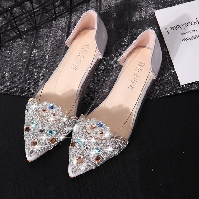 Vangull Eco Chic Crystal Flats - Sustainable Elegance for Any Occasion