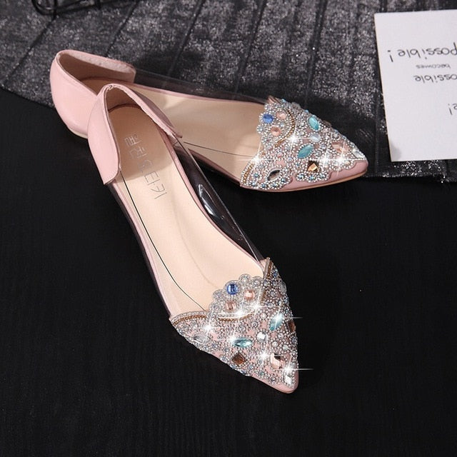 Vangull Eco Chic Crystal Flats - Sustainable Elegance for Any Occasion