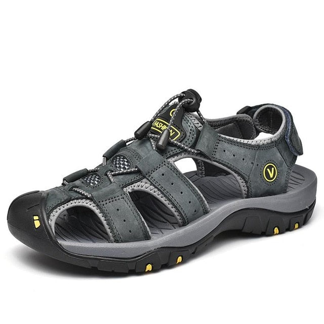 Vancat Men's Leather Sandals - Durable & Stylish for Every Adventure