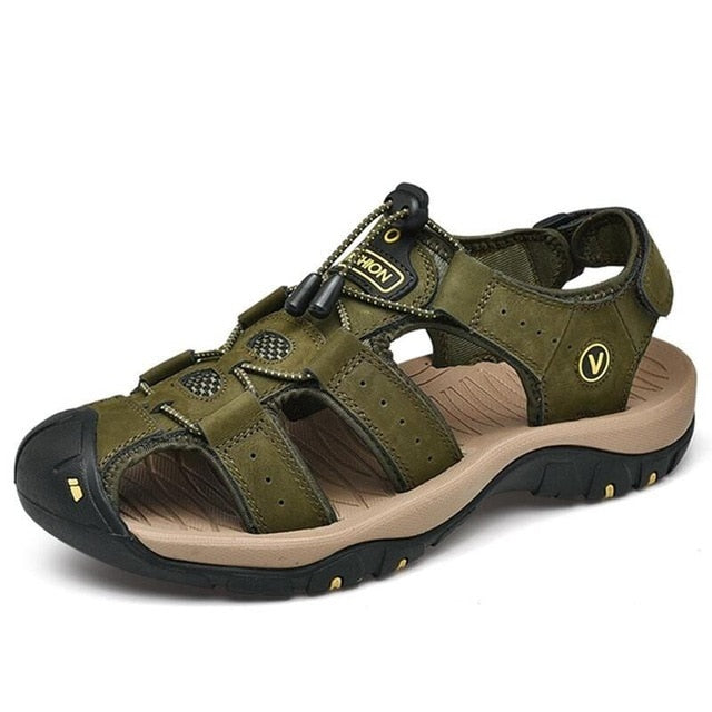 Vancat Men's Leather Sandals - Durable & Stylish for Every Adventure