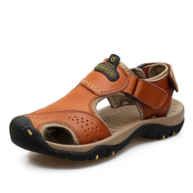 Vancat Men's Leather Sandals - Durable & Stylish for Every Adventure