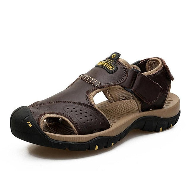 Vancat Men's Leather Sandals - Durable & Stylish for Every Adventure