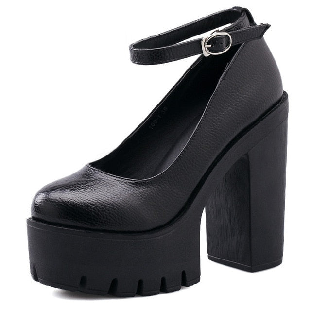 Gdgydh Eco-Friendly Platform Pumps - Elevate Your Elegance Sustainably