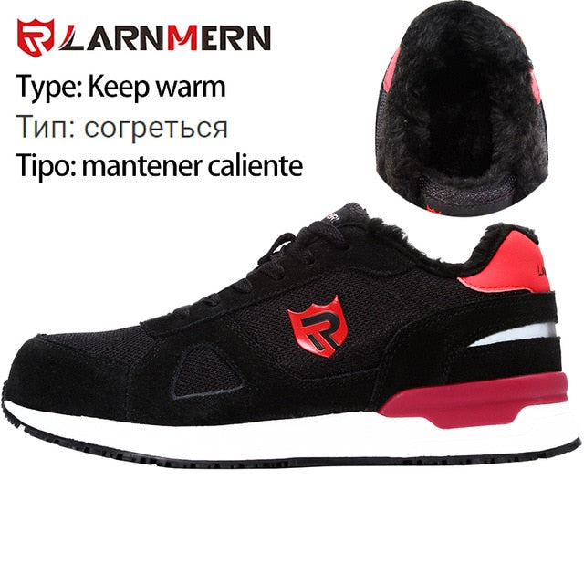 LARNMERN Men's Work Safety Shoes Steel Toe Construction Sneaker Breathable Lightweight Anti-smashing Anti-static Non-slip shoe