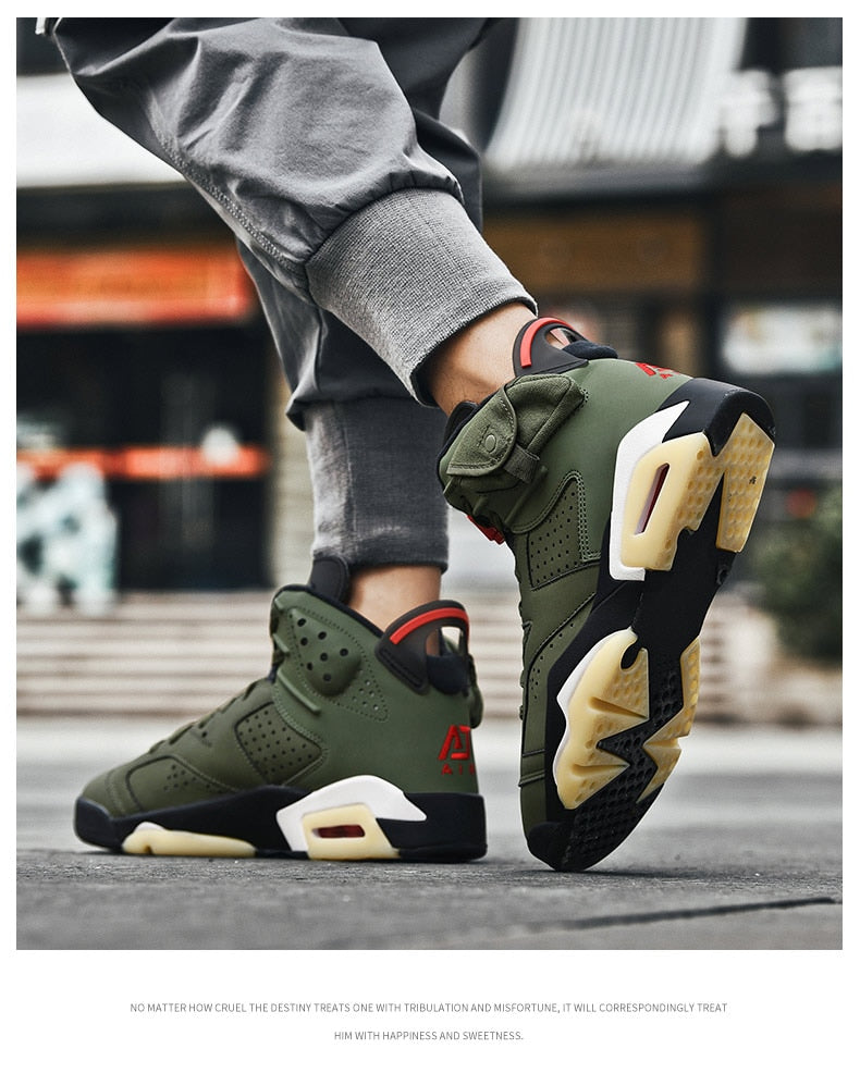 High-top Jordan Basketball Shoes Men's Cushioning Light Basketball Sneakers Male Zapatos Hombre Breathable Outdoor Sports Shoes