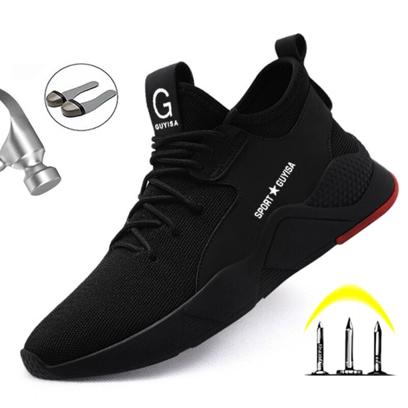 Men's Eco-Friendly Steel Toe Work Shoes - Safe & Sustainable Comfort