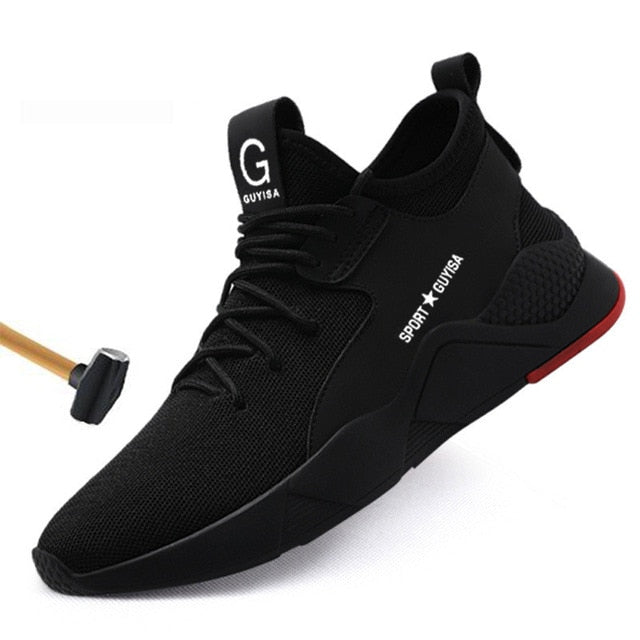 Men's Eco-Friendly Steel Toe Work Shoes - Safe & Sustainable Comfort