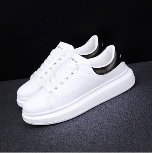 New 2020 Men's White Sneakers Women's Fashion Vulcanize Shoes size 35-44 High quality HIP HOP Shoes Platform Lace-up running Sho