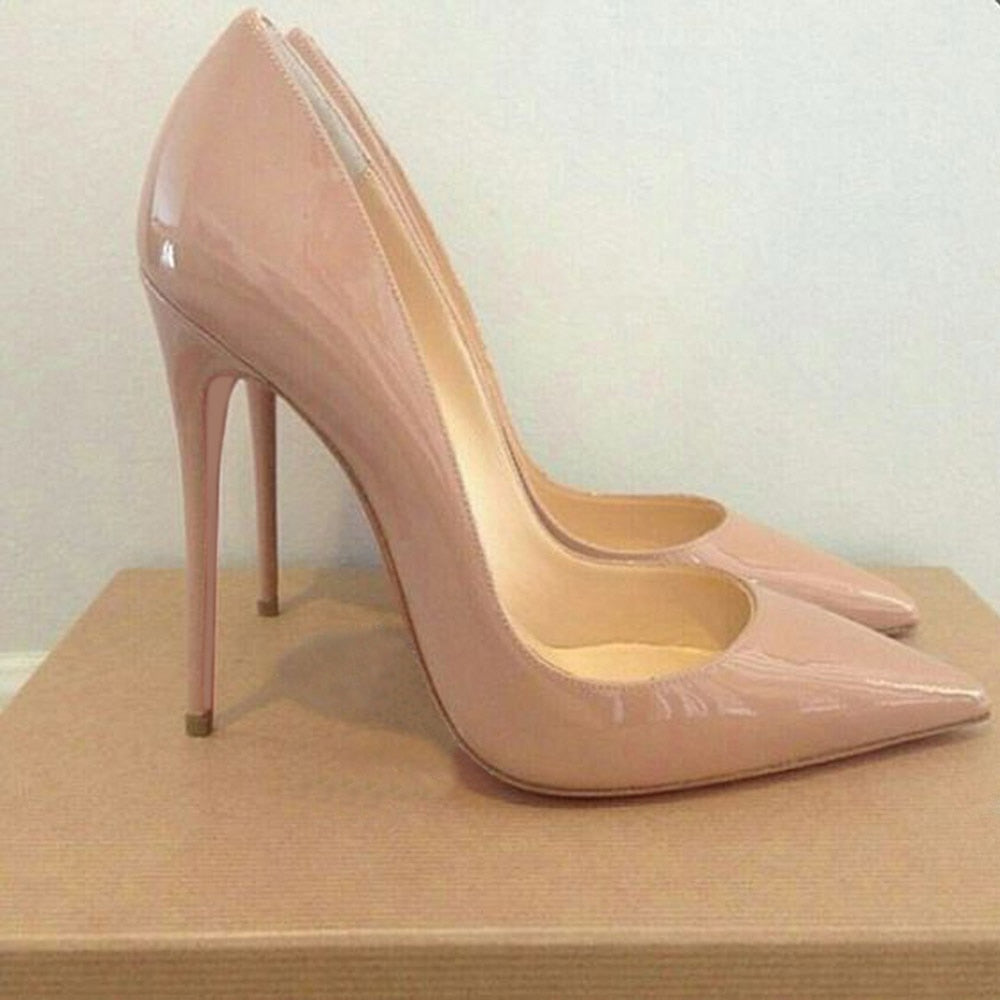 Nude Stiletto Heels - Chic and Versatile Women's Pumps
