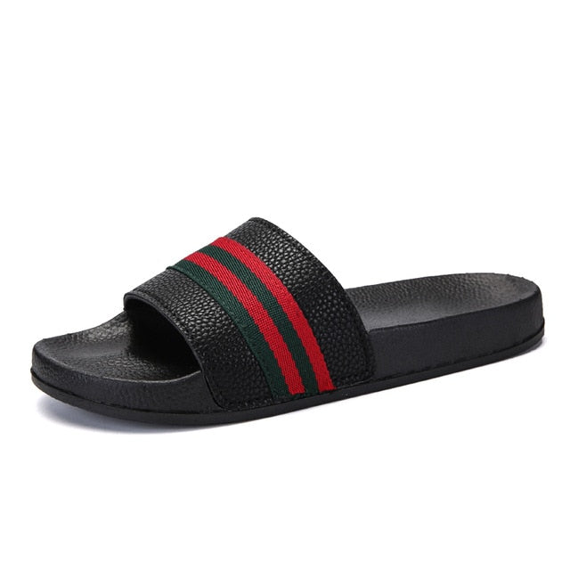 Men's Leather Slides - Stylish & Comfortable Summer Sandals