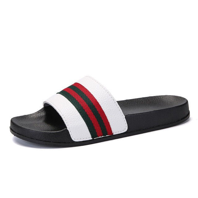 Men's Leather Slides - Stylish & Comfortable Summer Sandals