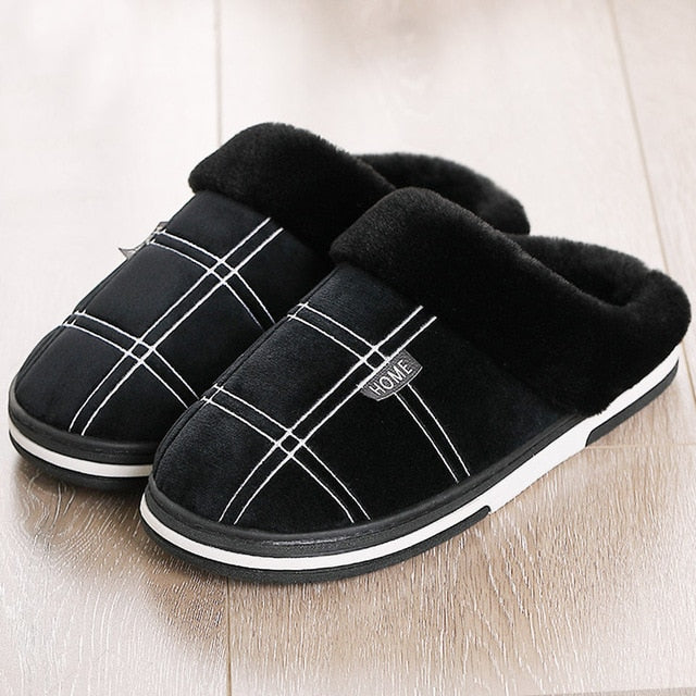 Men's Cozy Suede Indoor Slippers - Warm & Non-Slip