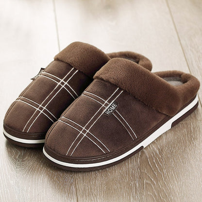Men's Cozy Suede Indoor Slippers - Warm & Non-Slip