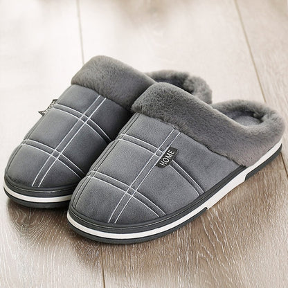 Men's Cozy Suede Indoor Slippers - Warm & Non-Slip