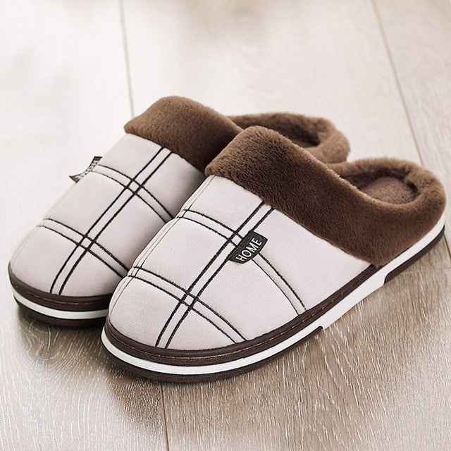 Men's Cozy Suede Indoor Slippers - Warm & Non-Slip