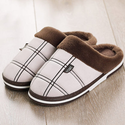 Men's Cozy Suede Indoor Slippers - Warm & Non-Slip