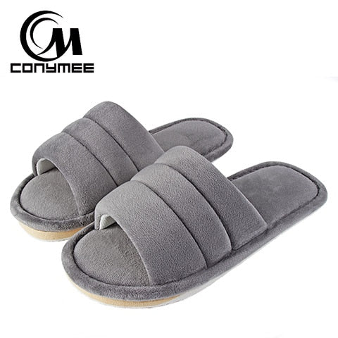 Men's Plush Indoor Slippers - Cozy & Anti-Skid Comfort