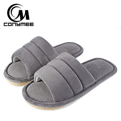 Men's Plush Indoor Slippers - Cozy & Anti-Skid Comfort