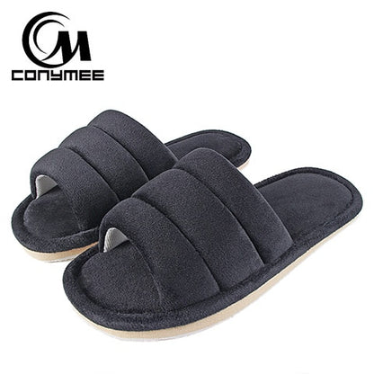 Men's Plush Indoor Slippers - Cozy & Anti-Skid Comfort