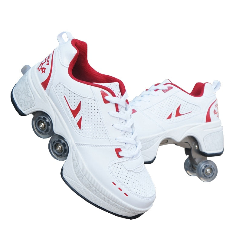 Deform Wheel Skates - Versatile Sneakers with Built-In Wheels for Adventure
