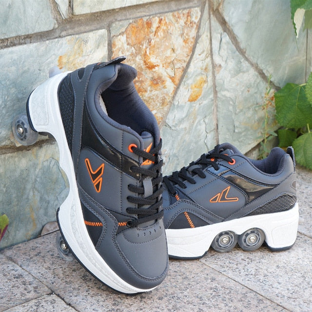 Deform Wheel Skates - Versatile Sneakers with Built-In Wheels for Adventure