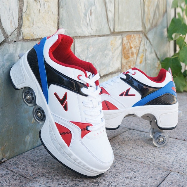 Deform Wheel Skates - Versatile Sneakers with Built-In Wheels for Adventure