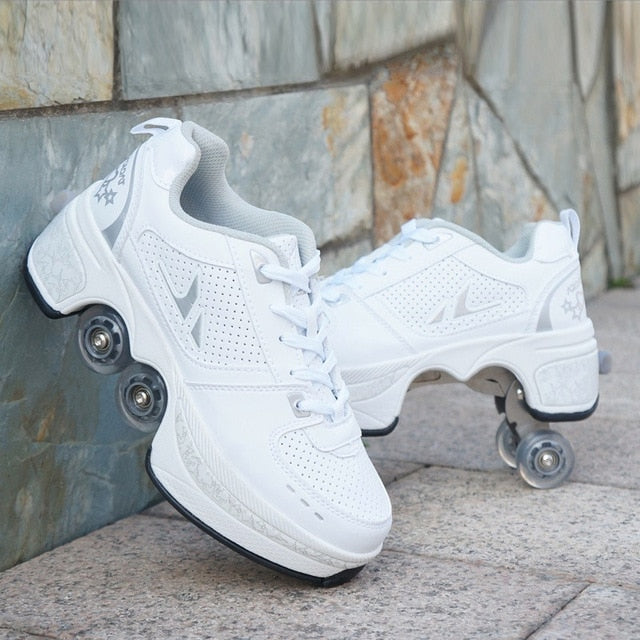 Deform Wheel Skates - Versatile Sneakers with Built-In Wheels for Adventure