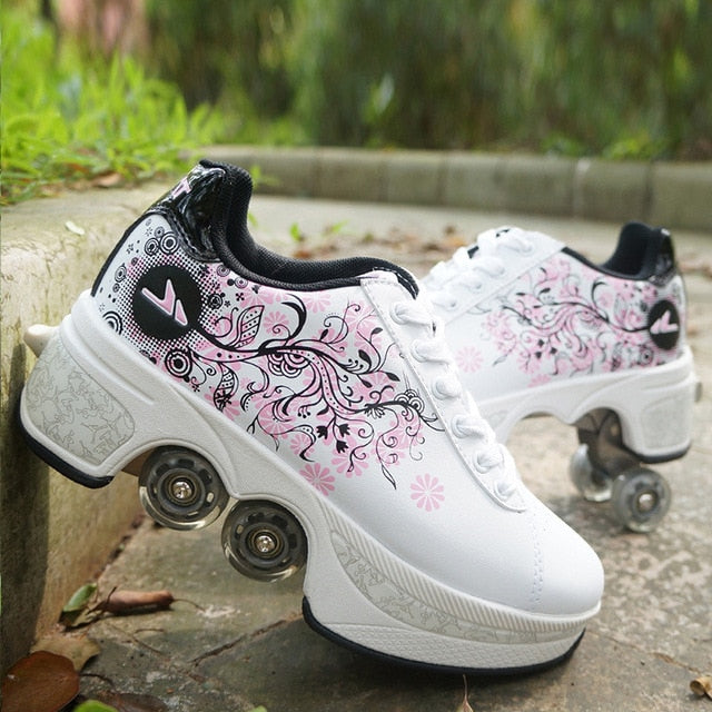 Deform Wheel Skates - Versatile Sneakers with Built-In Wheels for Adventure