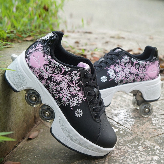 Deform Wheel Skates - Versatile Sneakers with Built-In Wheels for Adventure