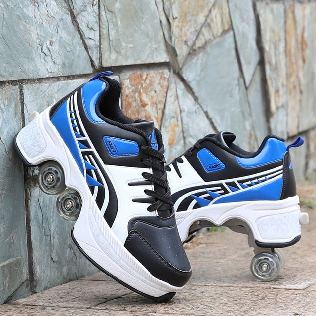 Deform Wheel Skates - Versatile Sneakers with Built-In Wheels for Adventure