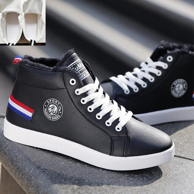 High Top White Sneakers - Sporty Style with Modern Comfort