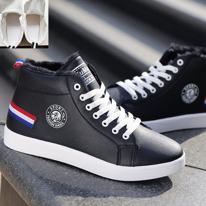 High Top White Sneakers - Sporty Style with Modern Comfort