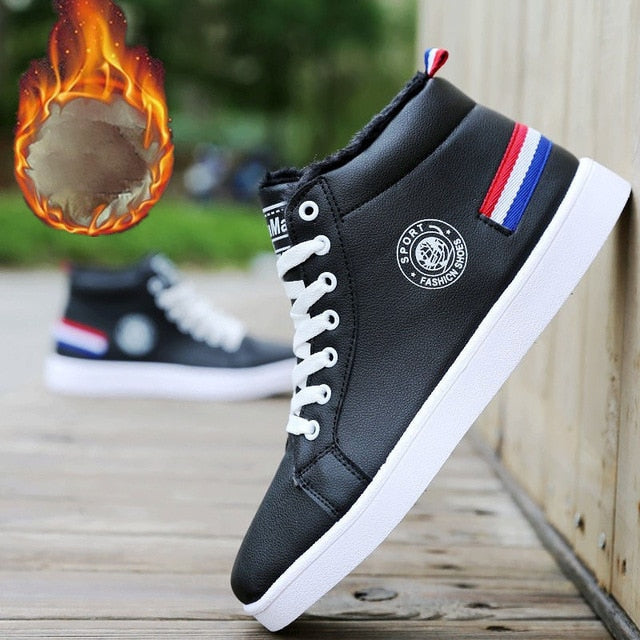 High Top White Sneakers - Sporty Style with Modern Comfort