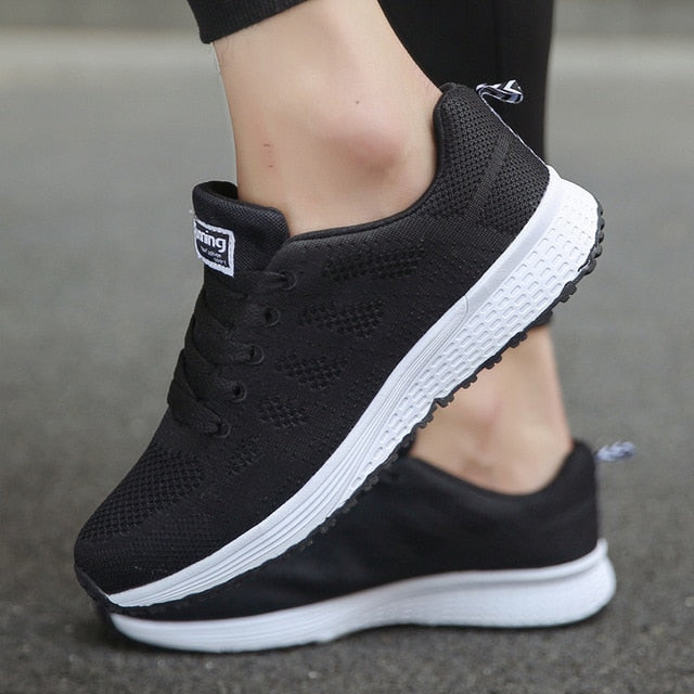Women's Casual Mesh Sneakers - Breathable and Lightweight