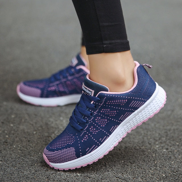 Women's Casual Mesh Sneakers - Breathable and Lightweight