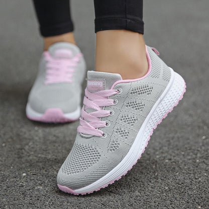 Women's Casual Mesh Sneakers - Breathable and Lightweight