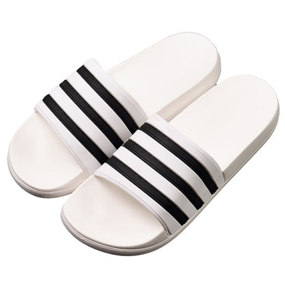 Unisex Soft EVA Slippers with Black and White Stripes