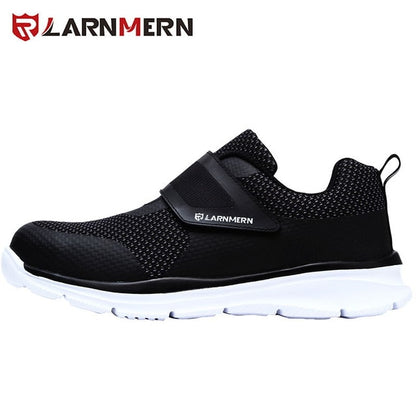 LARNMERN Men's Safety Shoes Steel Toe Construction Protective Footwear Lightweight 3D Shockproof Work Sneaker Shoes For Men