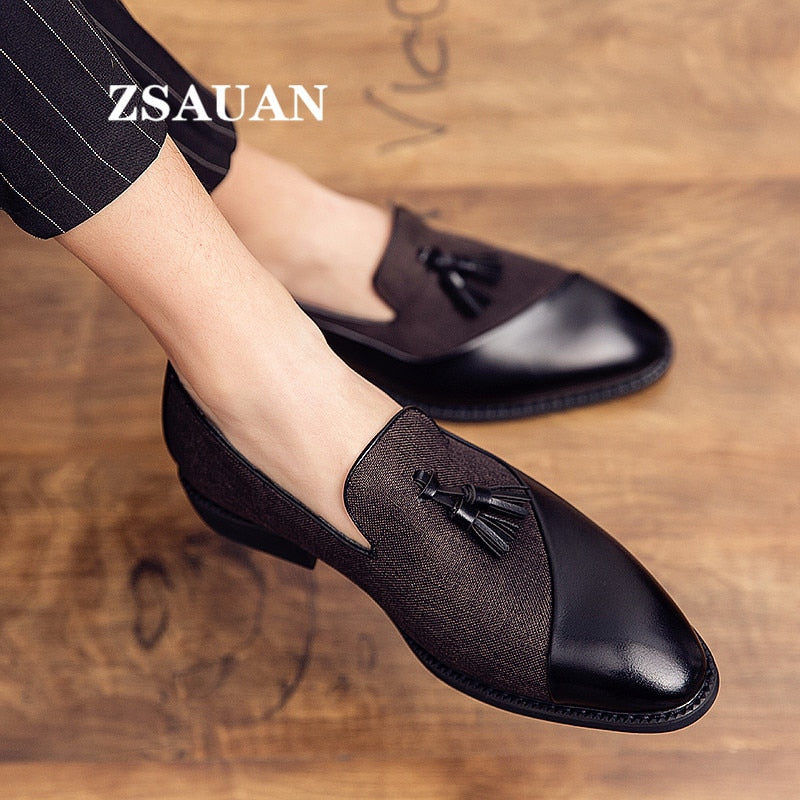 Men's Hemp Leather Slip-Ons – Sustainable Formal Elegance
