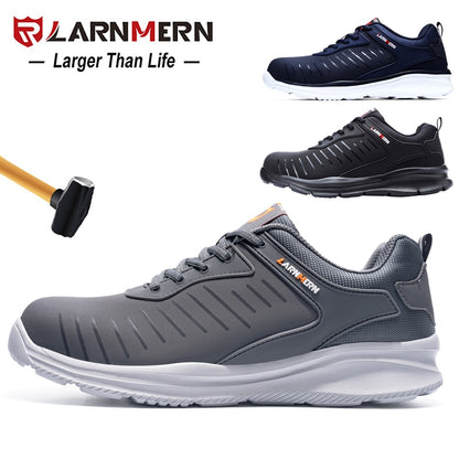 LARNMERN Steel Toe Safety Shoes - Lightweight & Comfortable