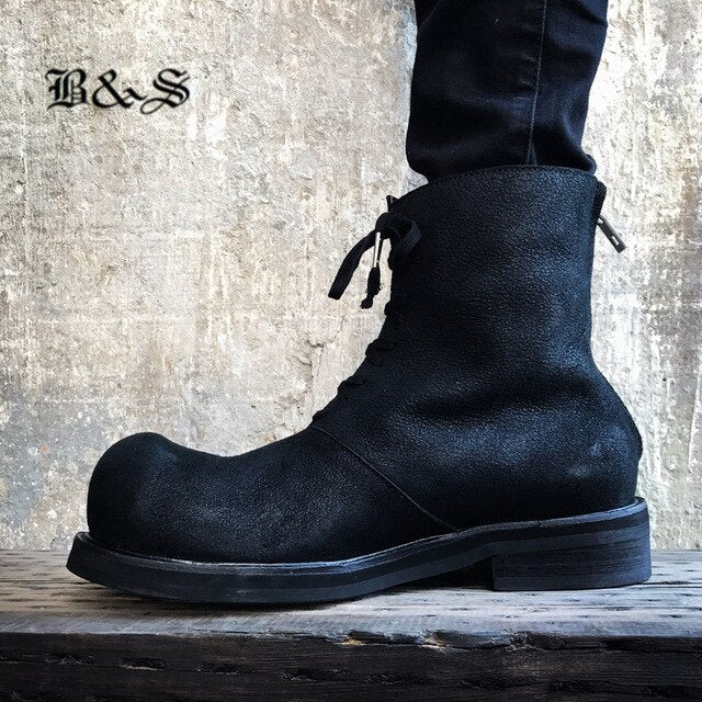 Men's Retro Ankle Boots - Heritage Style with Sustainable Craftsmanship