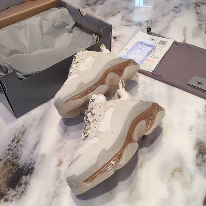 Women's Transparent Sneakers - Stylish & Comfortable Leather Shoes