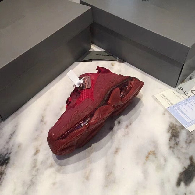 Women's Transparent Sneakers - Stylish & Comfortable Leather Shoes