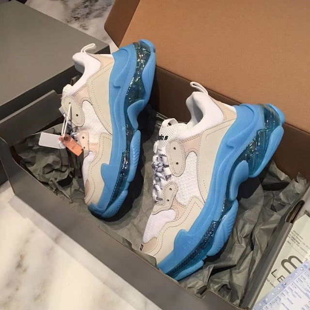 Women's Transparent Sneakers - Stylish & Comfortable Leather Shoes