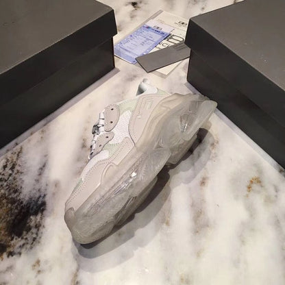 Women's Transparent Sneakers - Stylish & Comfortable Leather Shoes