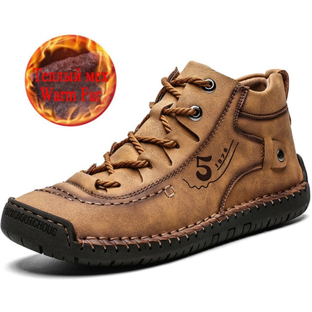 Men's Leather Loafers - Breathable Handmade Casual Shoes