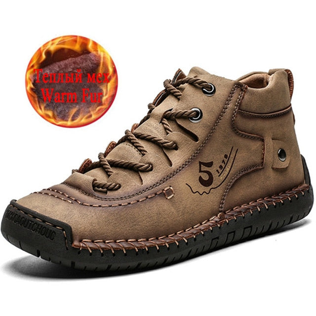 Men's Leather Loafers - Breathable Handmade Casual Shoes